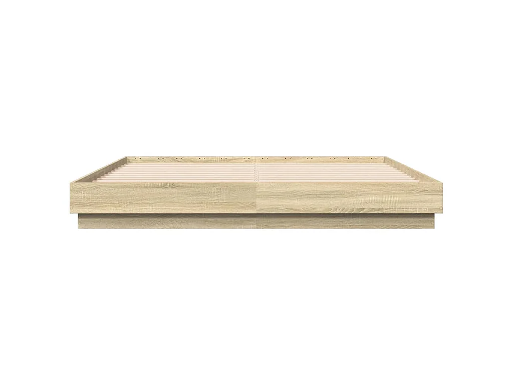 Cadre de lit sans matelas chêne sonoma 200x200 cm