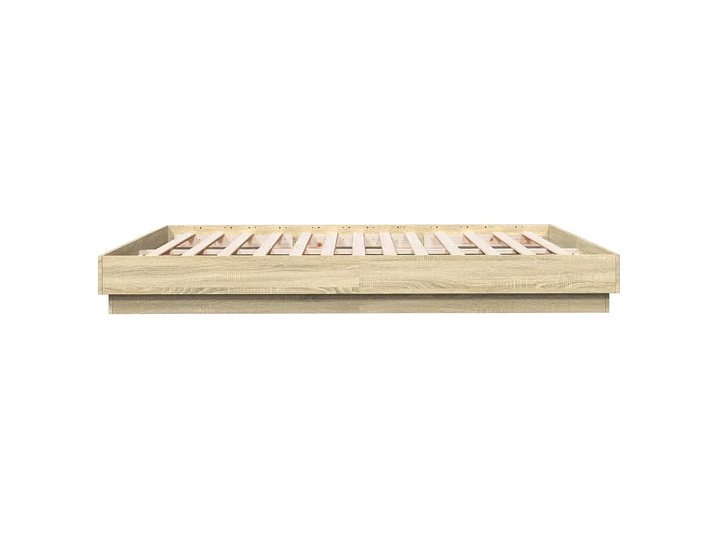 Cadre de lit sans matelas chêne sonoma 200x200 cm