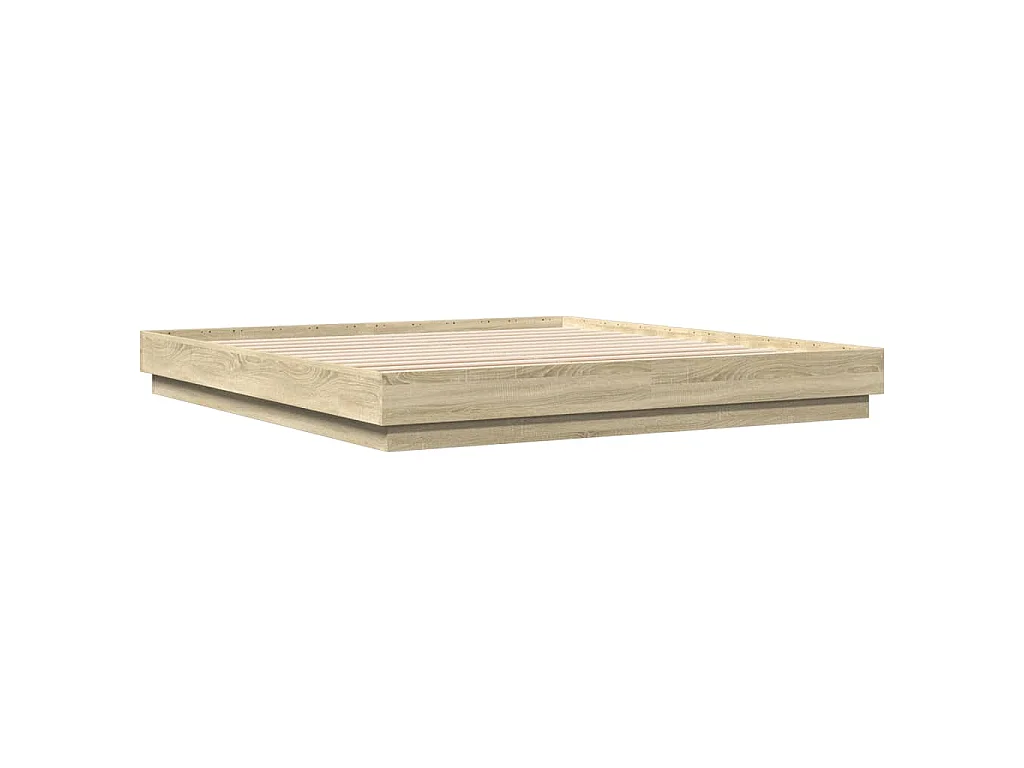 Cadre de lit sans matelas chêne sonoma 200x200 cm