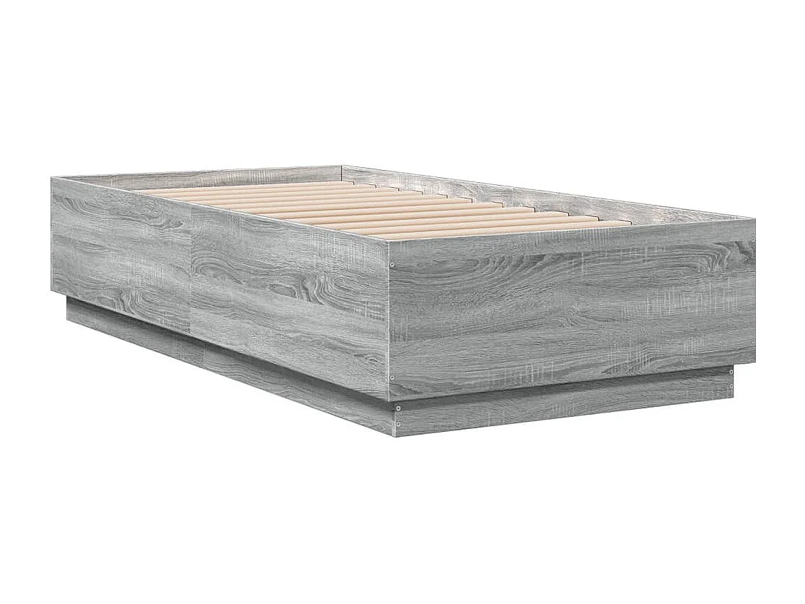 Bedframe bewerkt hout grijs sonoma eikenkleurig 75x190 cm