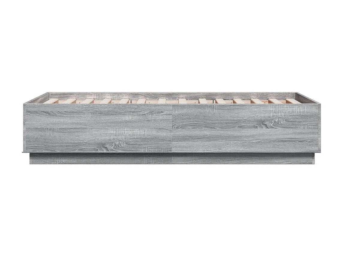 Cadre de lit sans matelas sonoma gris 75x190 cm