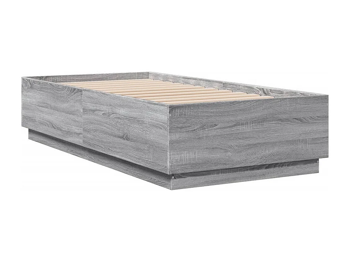 Cadre de lit sans matelas sonoma gris 75x190 cm