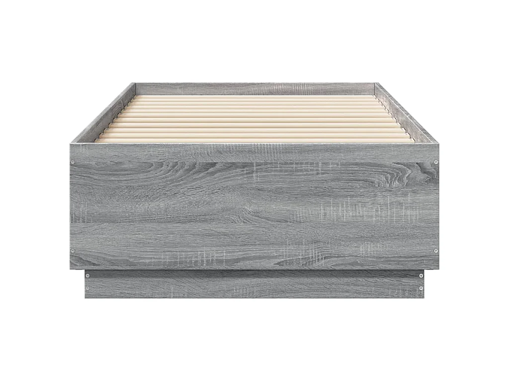 Cadre de lit sans matelas sonoma gris 75x190 cm