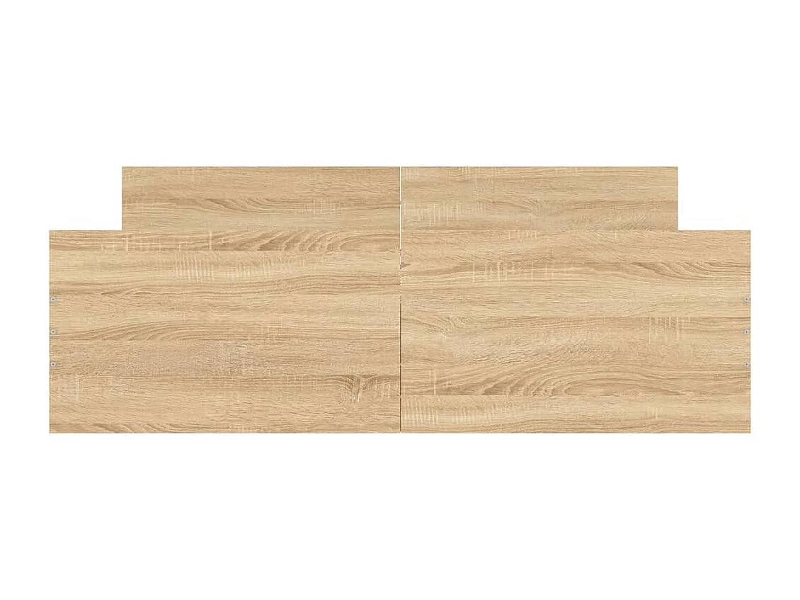 Estructura de cama con cabecero piecero roble Sonoma 140x190 cm