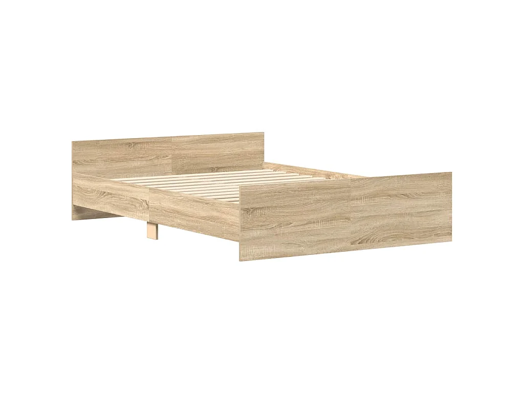 Bedframe met hoofd- en voeteneinde sonoma eikenkleur 140x190 cm