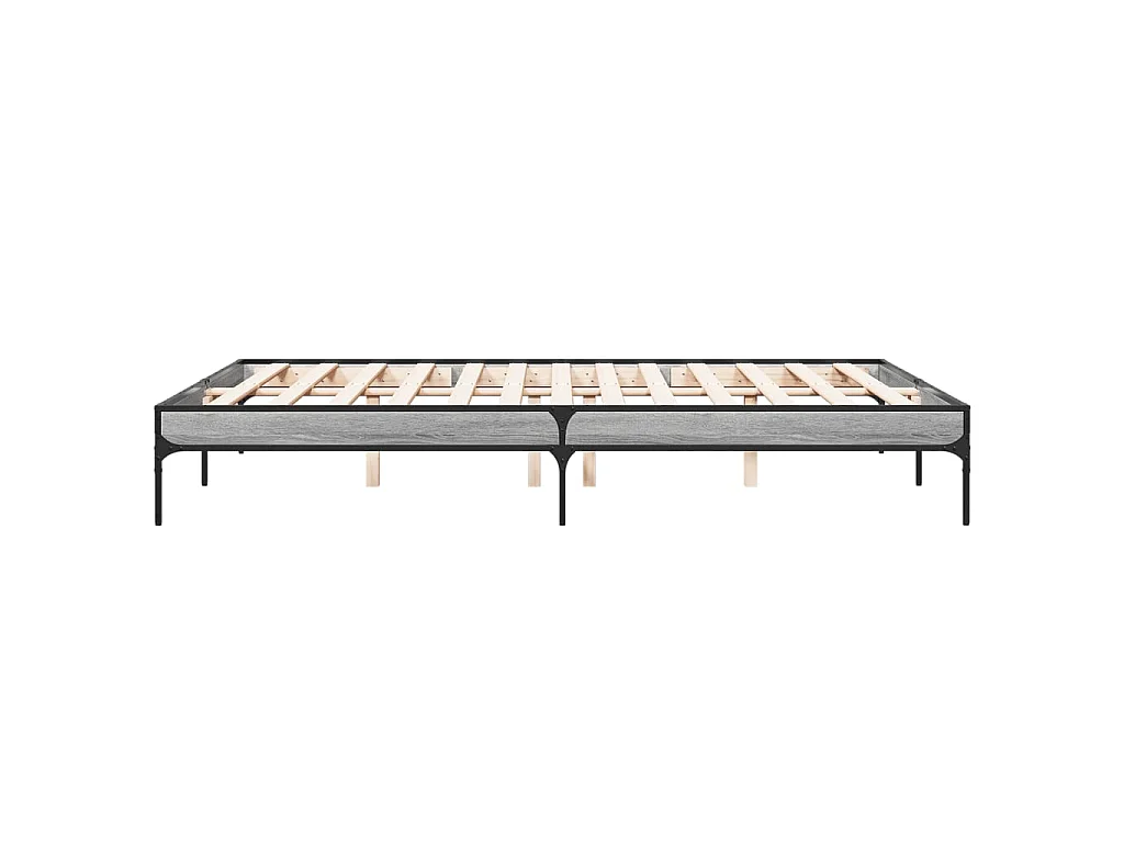 Cadre de lit sans matelas sonoma gris 160x200 cm