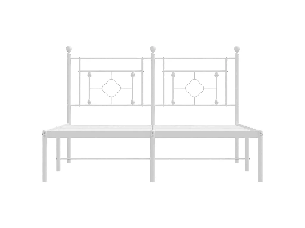 Giroletto con Testiera Metallo Bianco 140x200 cm