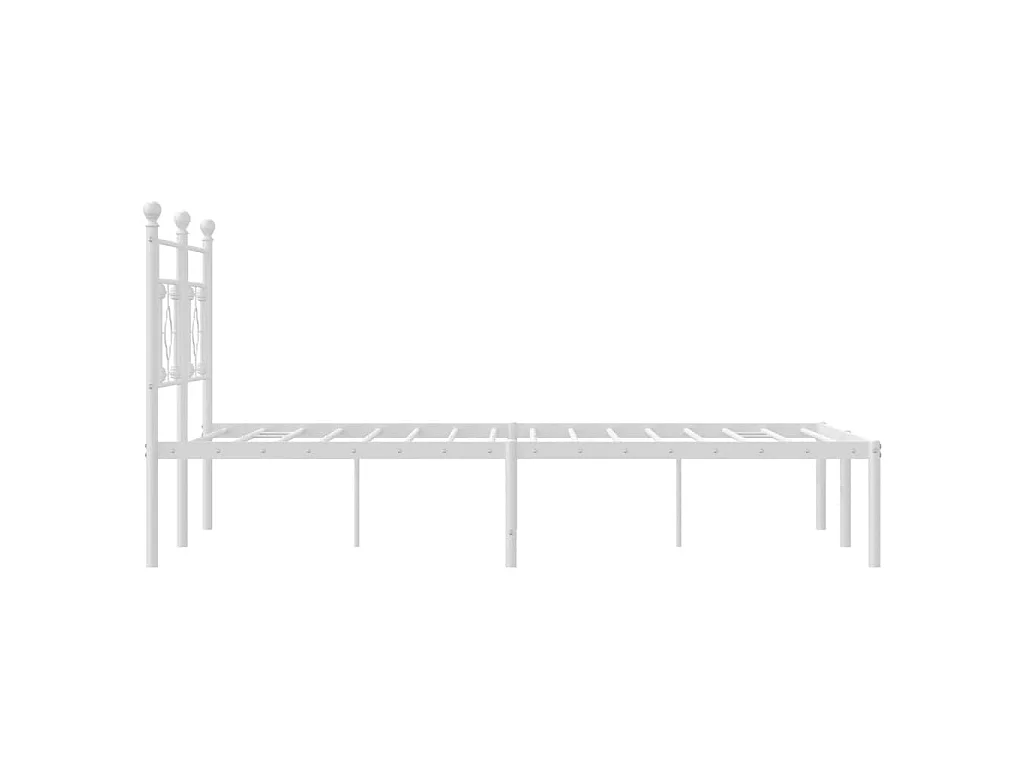 Giroletto con Testiera Metallo Bianco 140x200 cm