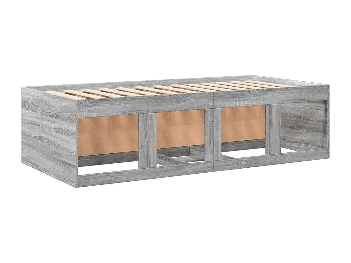 Slaapbank met lades zonder matras 90x190 cm grijs sonoma eiken