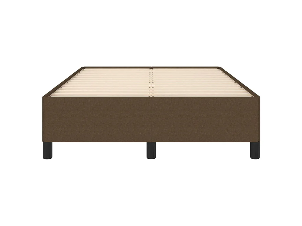 Bettgestell ohne Matratze Dunkelbraun 120x190 cm Stoff