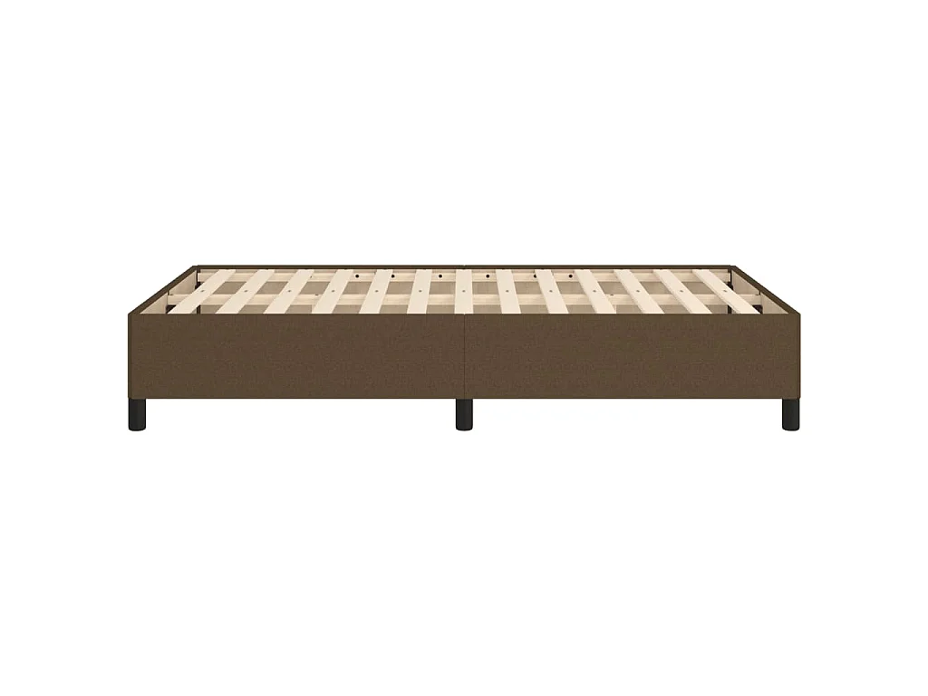 Bettgestell ohne Matratze Dunkelbraun 120x190 cm Stoff