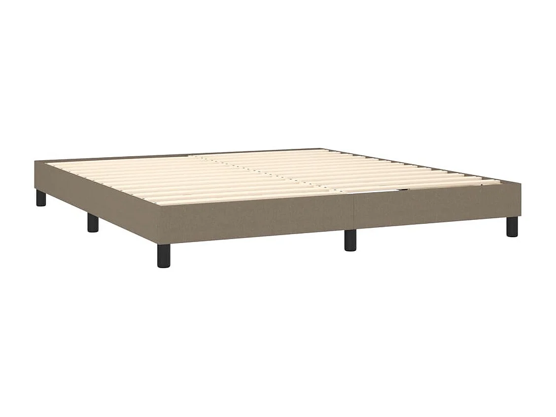 Boxspringbett mit Matratze Taupe 160x200 cm Stoff