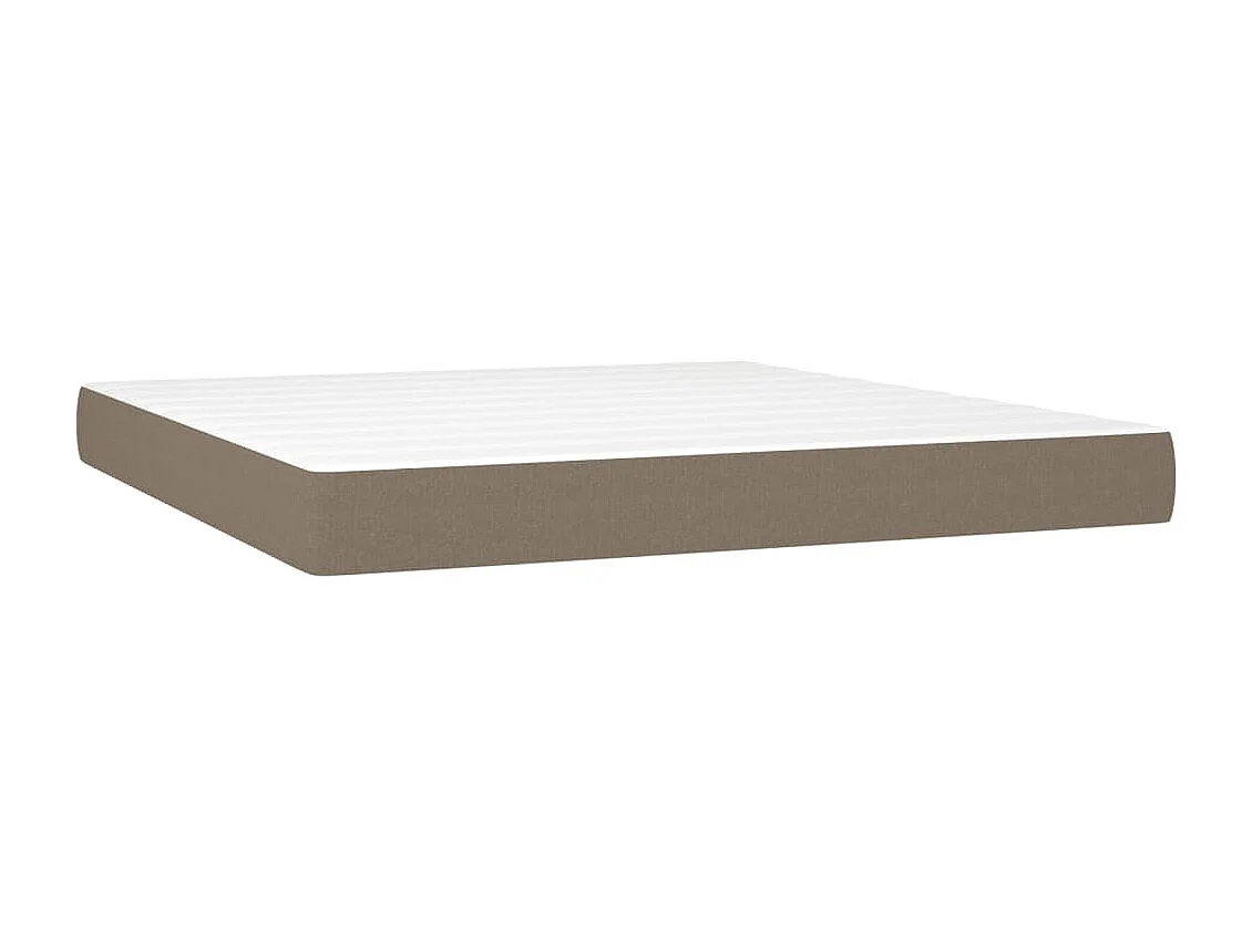 Boxspringbett mit Matratze Taupe 160x200 cm Stoff