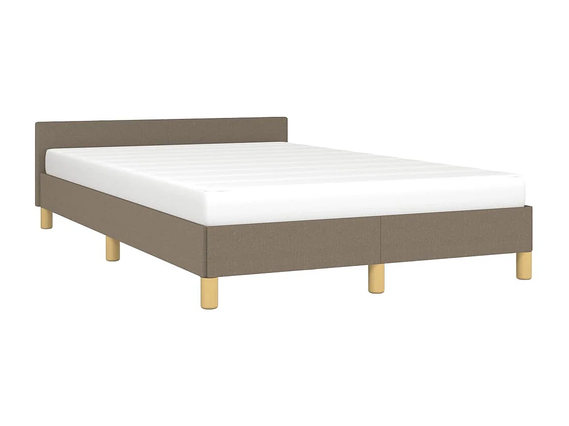 Cadre de lit sans matelas taupe 120x190 cm tissu