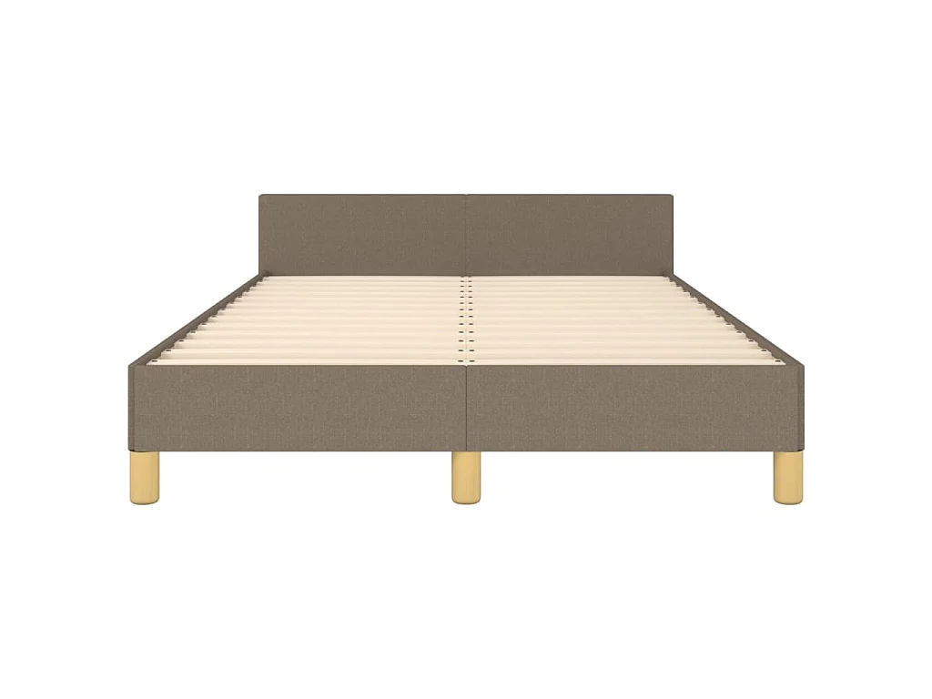 Cadre de lit sans matelas taupe 120x190 cm tissu