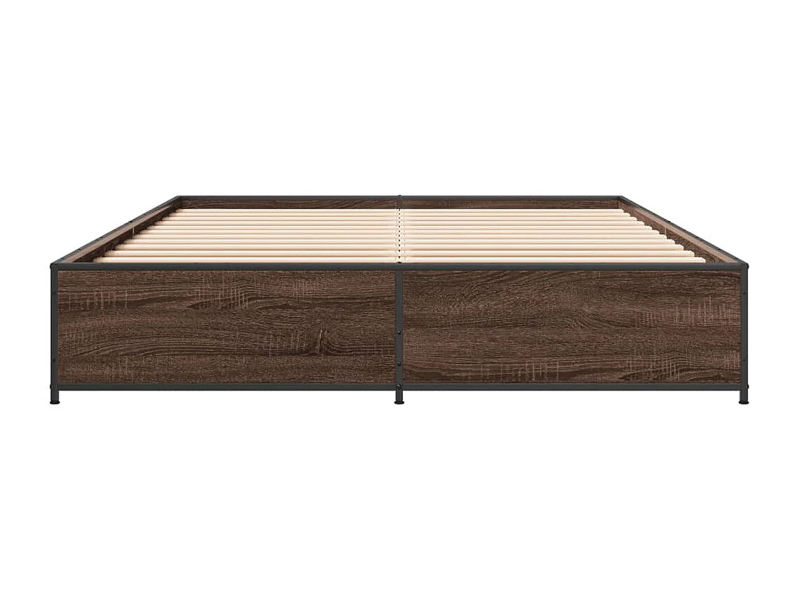 Cadre de lit sans matelas chêne marron 140x200 cm