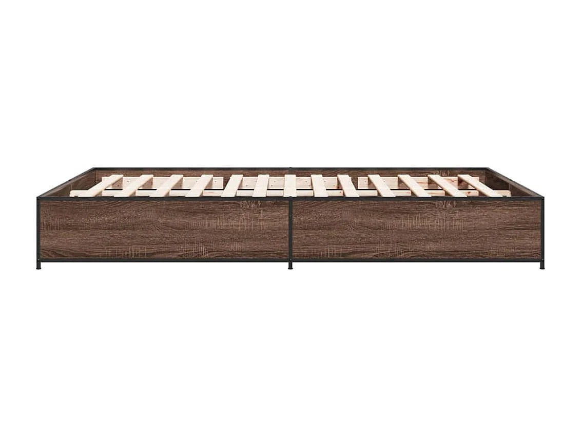 Cadre de lit sans matelas chêne marron 140x200 cm
