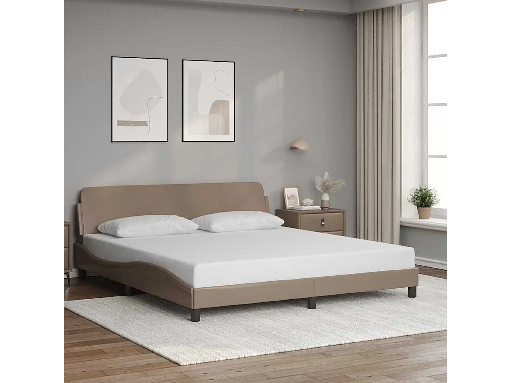 Cadre de lit Dover cappuccino 180x200 cm similicuir