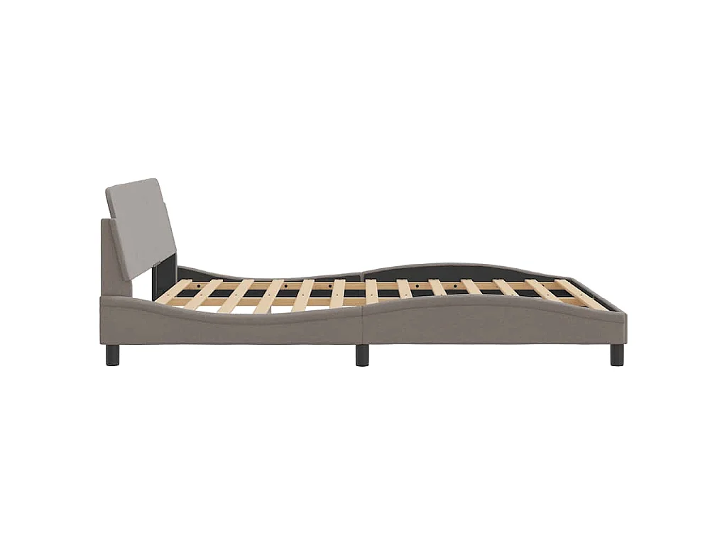 Cadre de lit Dover taupe 160x200 cm tissu