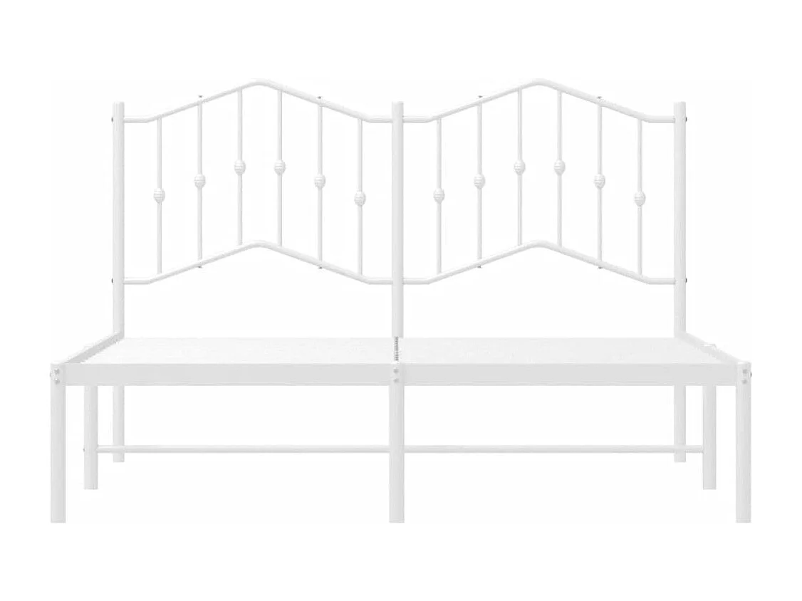 Giroletto con Testiera Metallo Bianco 140x190 cm