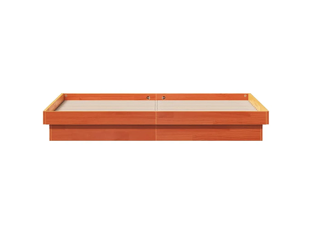 Cadre de lit à LED sans matelas 160x200 cm bois massif