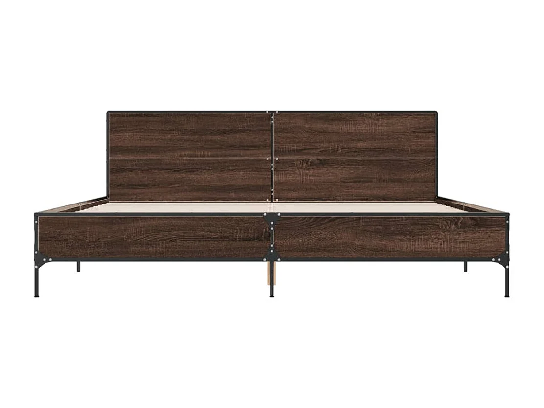 Cadre de lit sans matelas chêne marron 180x200 cm