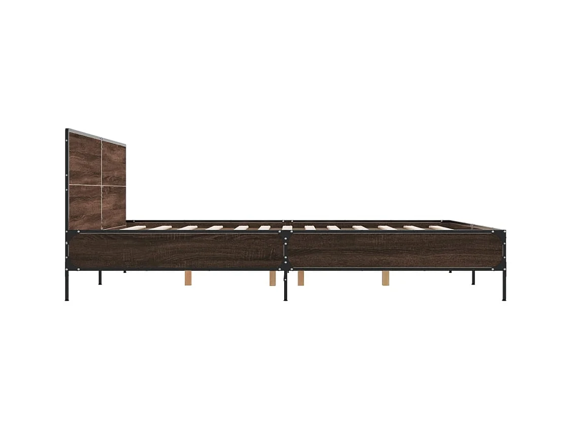 Cadre de lit sans matelas chêne marron 180x200 cm