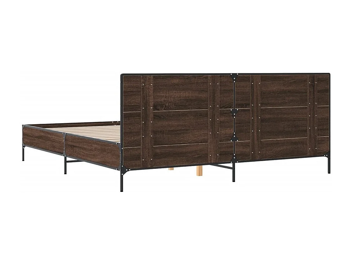 Cadre de lit sans matelas chêne marron 180x200 cm