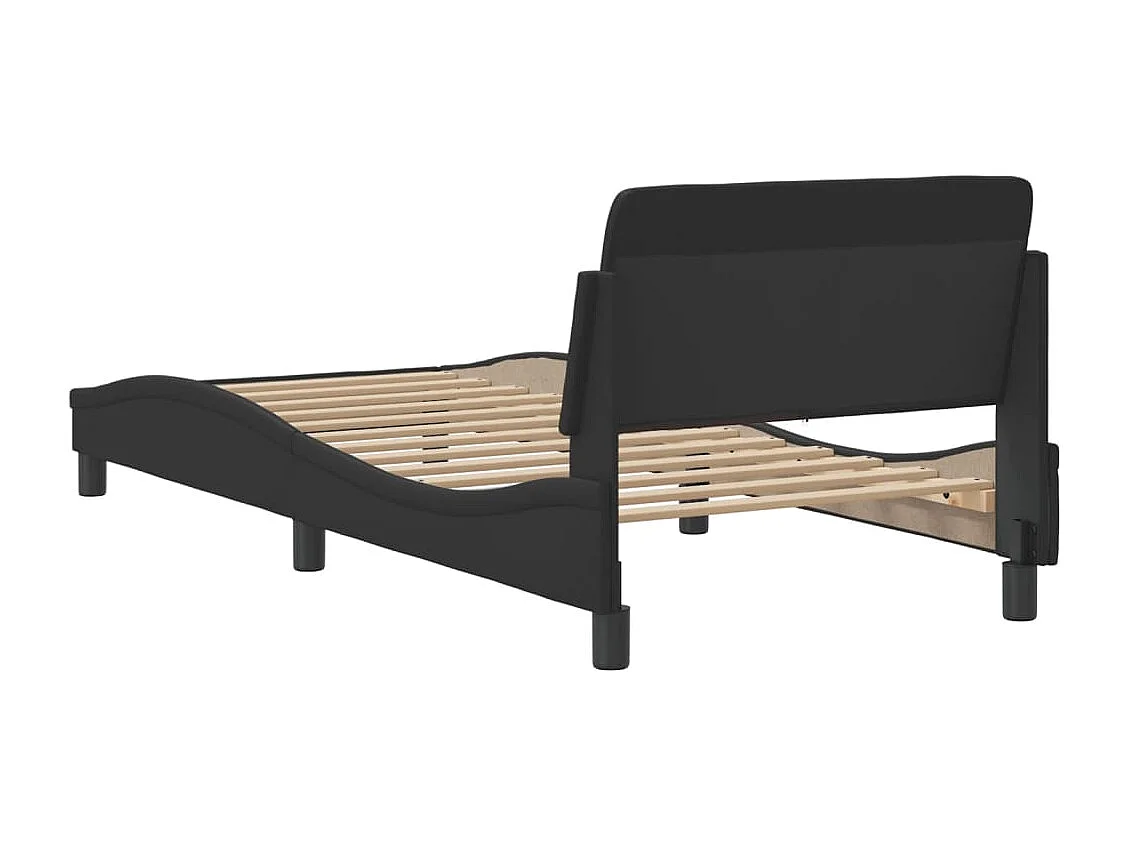 Cadre de lit Dover noir 90x200 cm similicuir