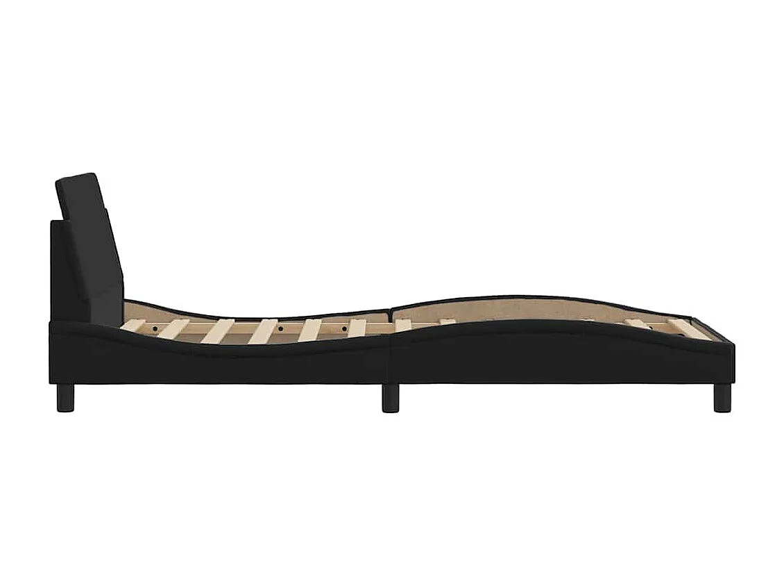 Cadre de lit Dover noir 90x200 cm similicuir