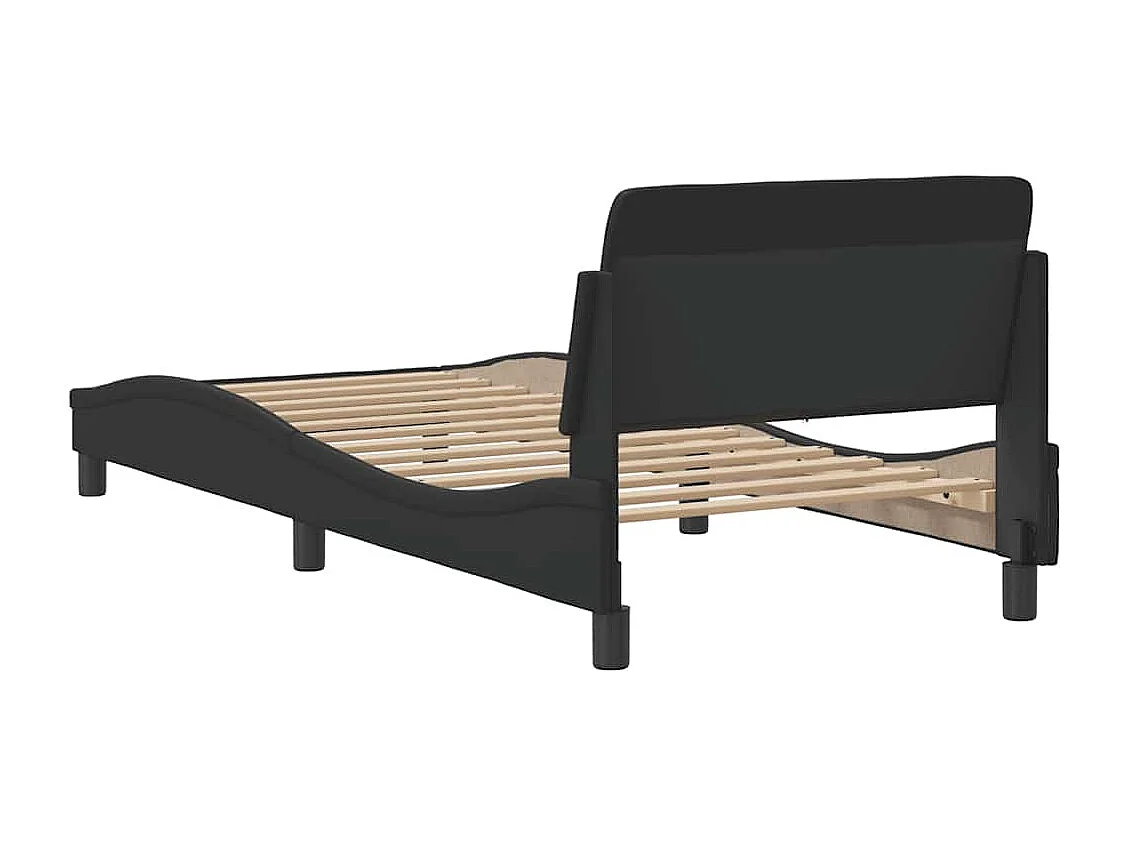 Bedframe "Dover" kunstleer zwart 90x200 cm