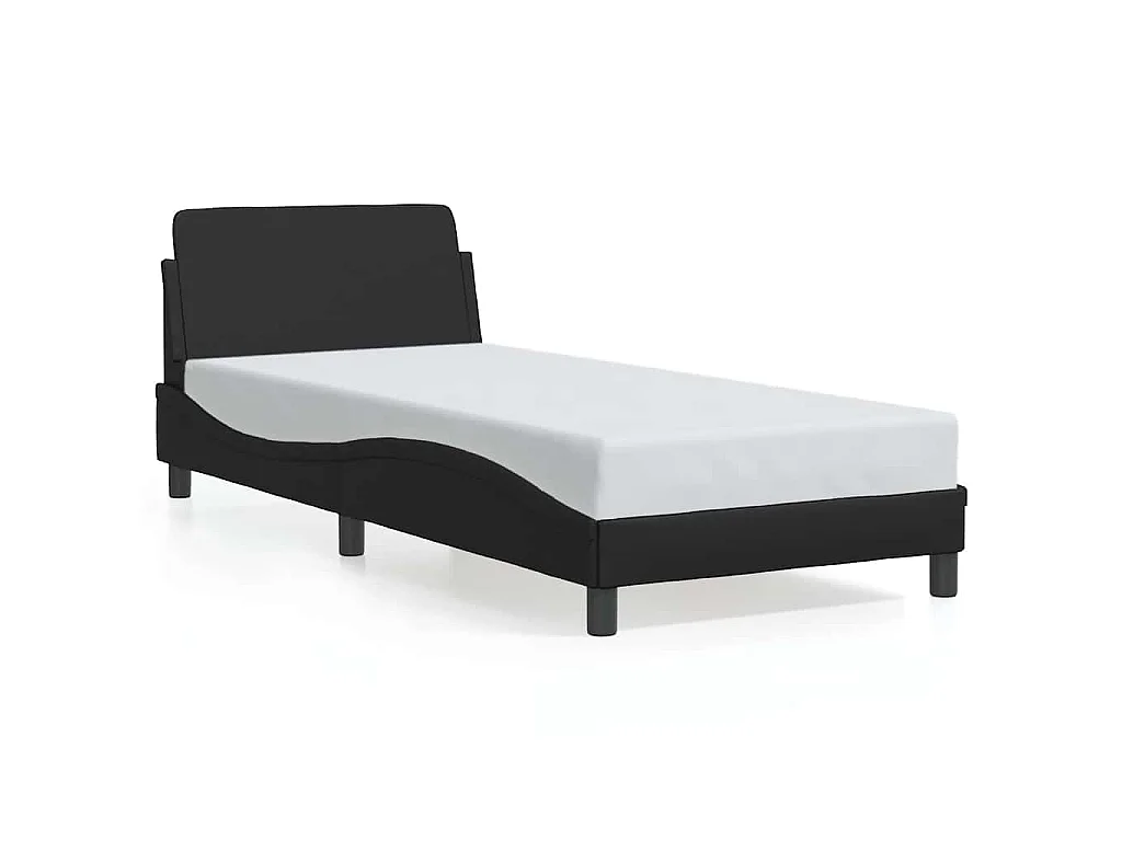 Cadre de lit Dover noir 90x200 cm similicuir