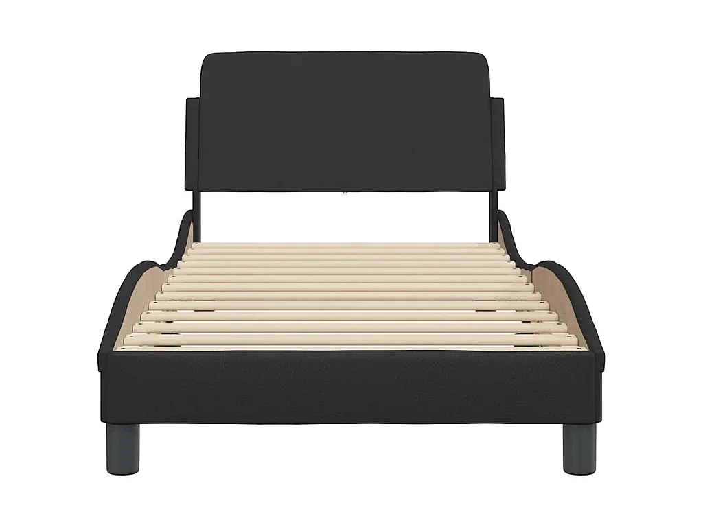 Cadre de lit Dover noir 90x200 cm similicuir