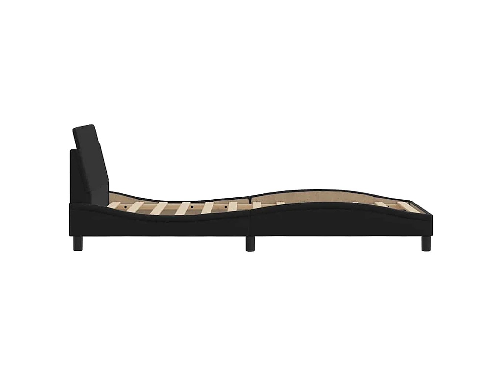 Cadre de lit Dover noir 90x200 cm similicuir