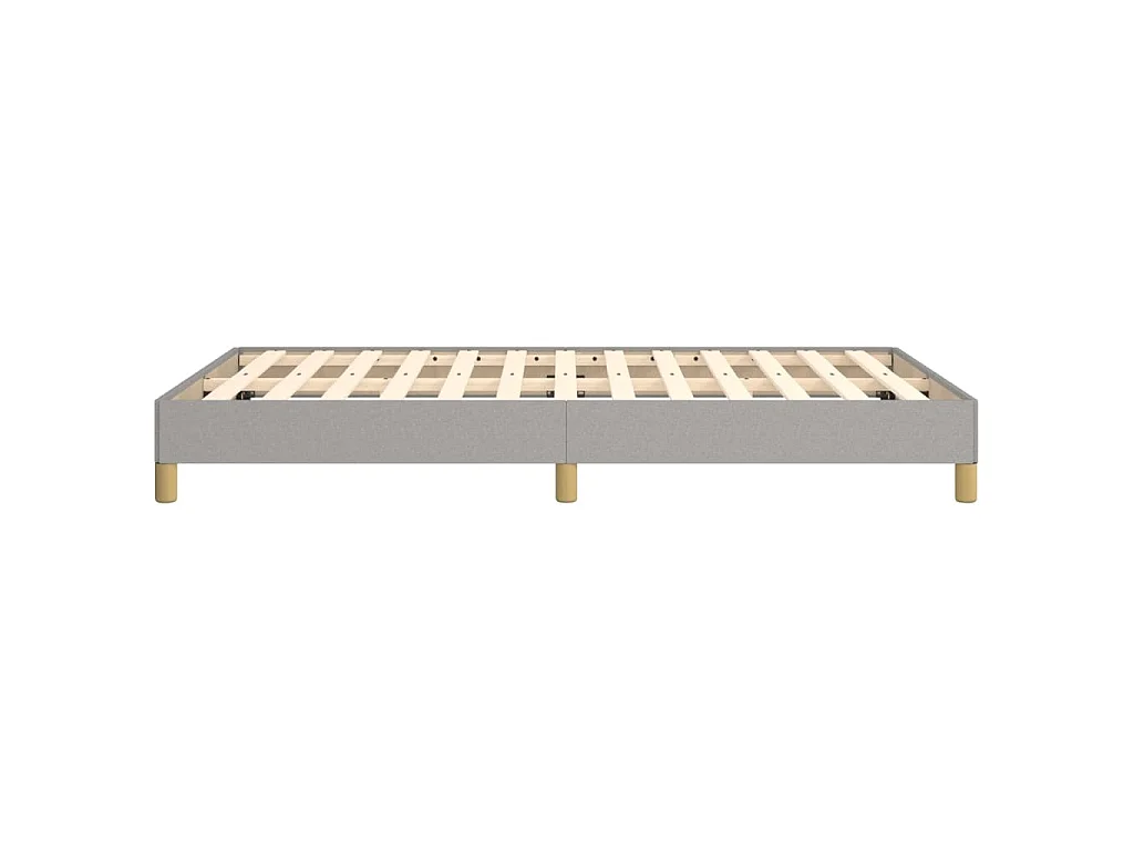 Estrutura de cama sem colchão cinza claro tecido