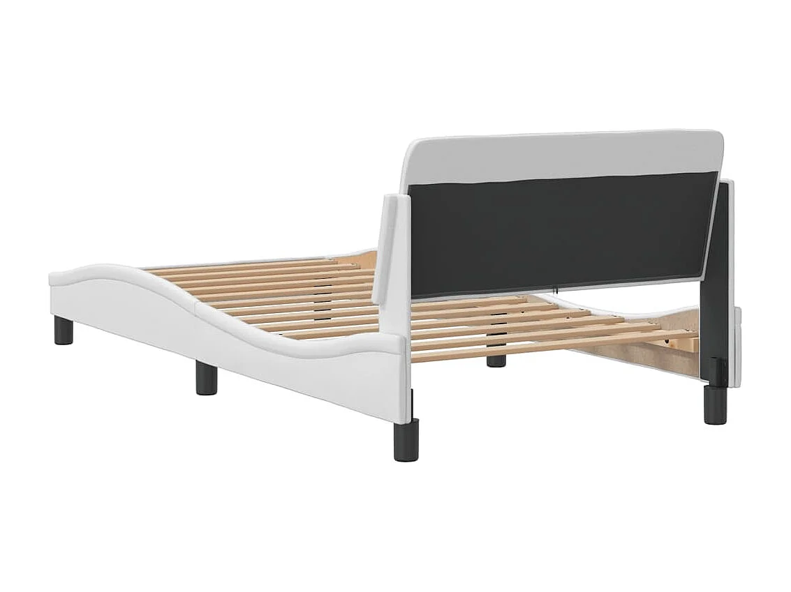 Cadre de lit Dover blanc 100x200 cm similicuir