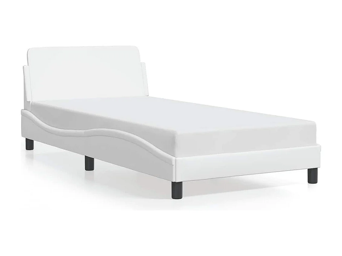 Cadre de lit Dover blanc 100x200 cm similicuir