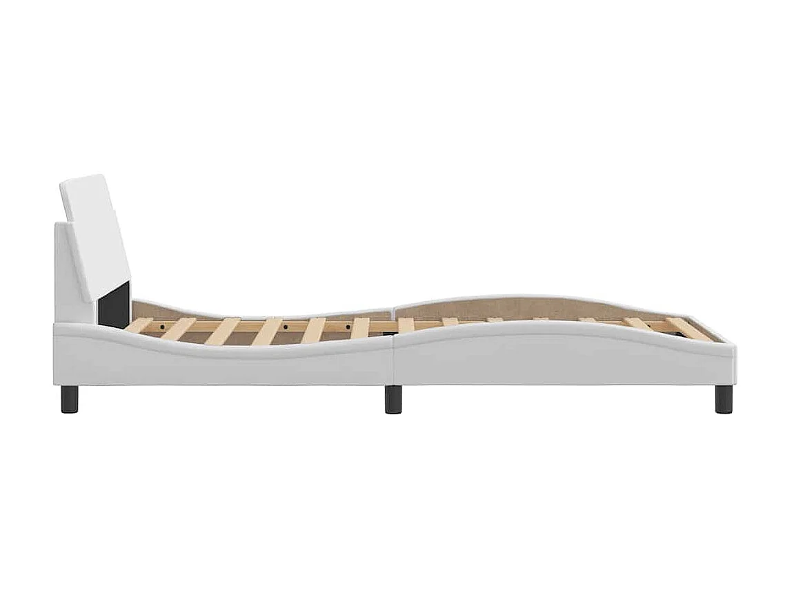 Cadre de lit Dover blanc 100x200 cm similicuir