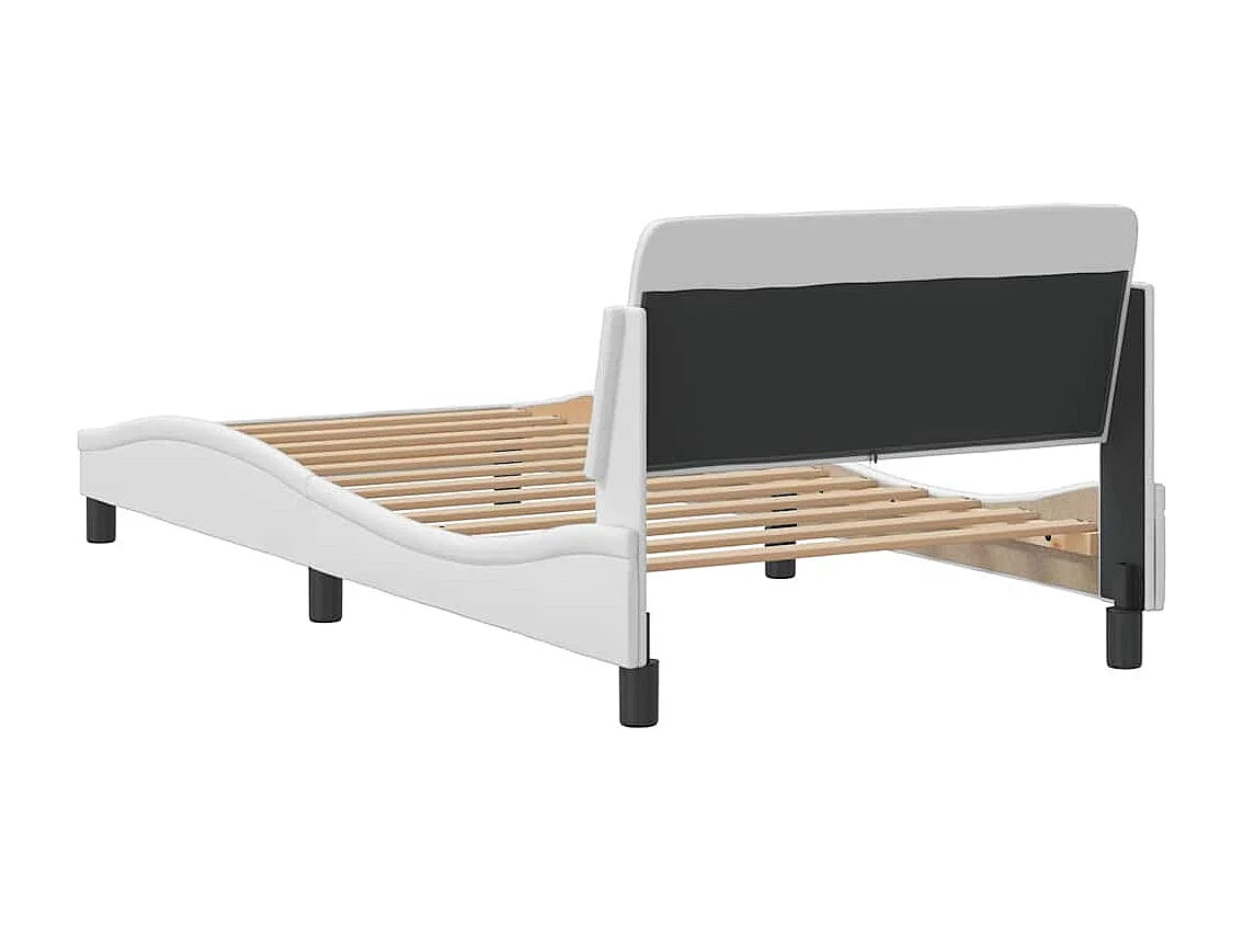 Cadre de lit Dover blanc 100x200 cm similicuir