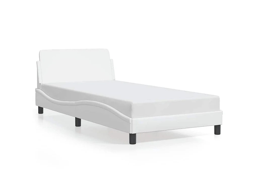 Cadre de lit Dover blanc 100x200 cm similicuir