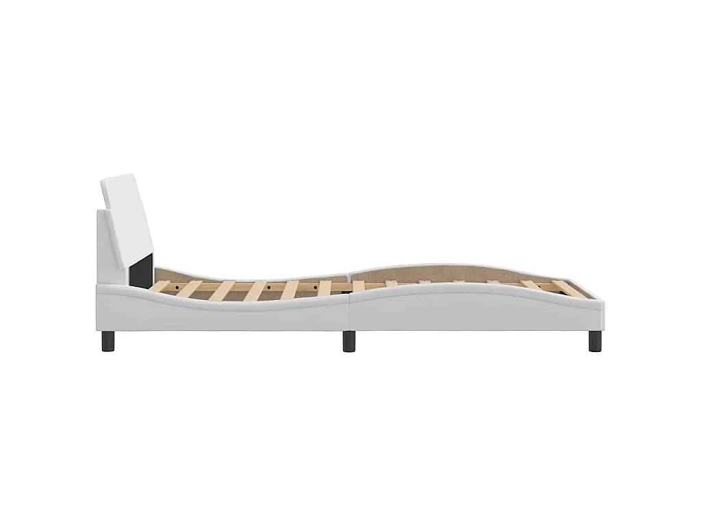 Cadre de lit Dover blanc 100x200 cm similicuir