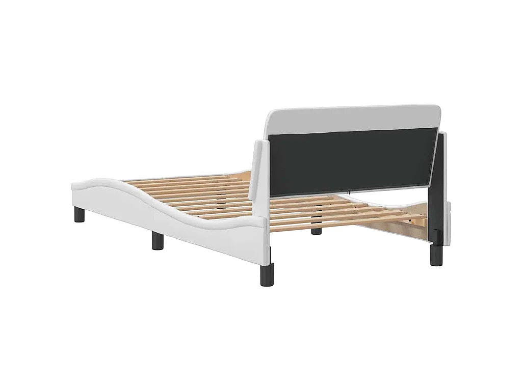 Cadre de lit Dover blanc 100x200 cm similicuir