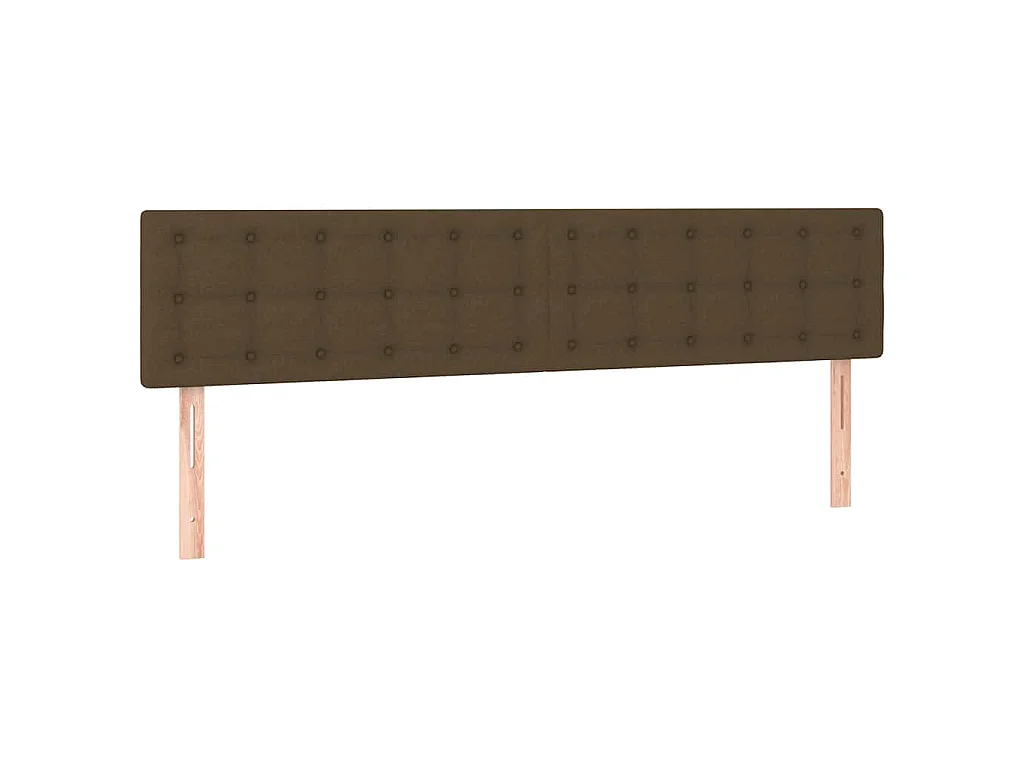 Boxspring met matras en LED stof donkerbruin 120x190 cm