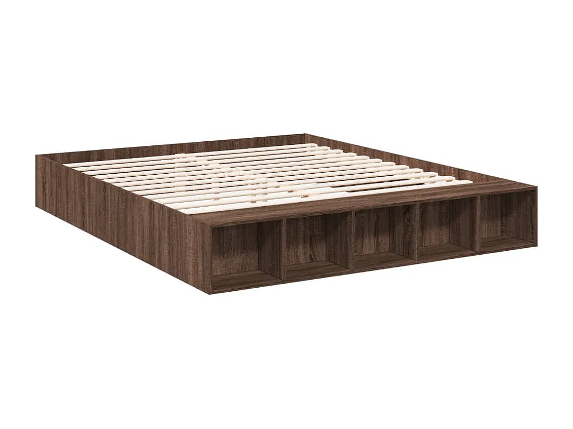 Cadre de lit sans matelas chêne marron 200x200 cm