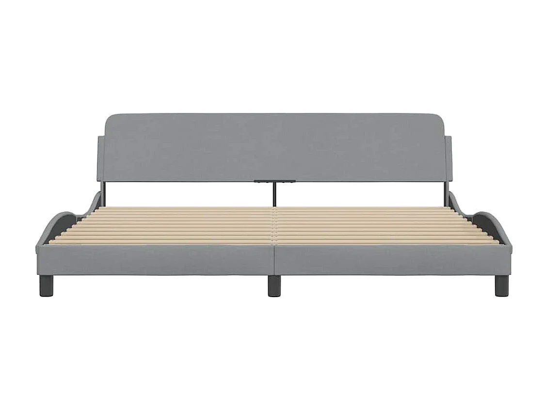 Bedframe "Dover" stof lichtgrijs 200x200 cm