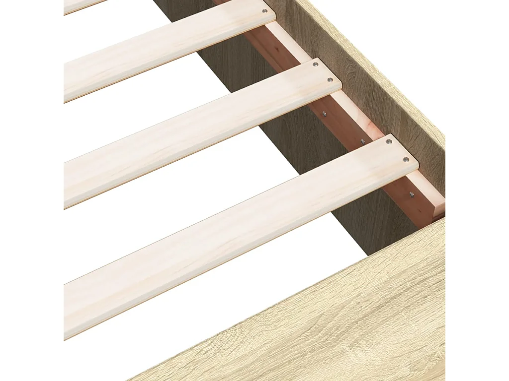 Cadre de lit sans matelas chêne sonoma 140x190 cm