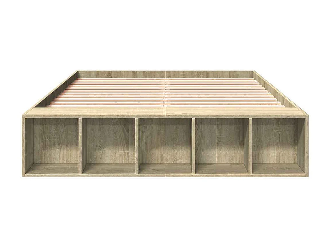 Bedframe bewerkt hout sonoma eikenkleurig 90x190 cm