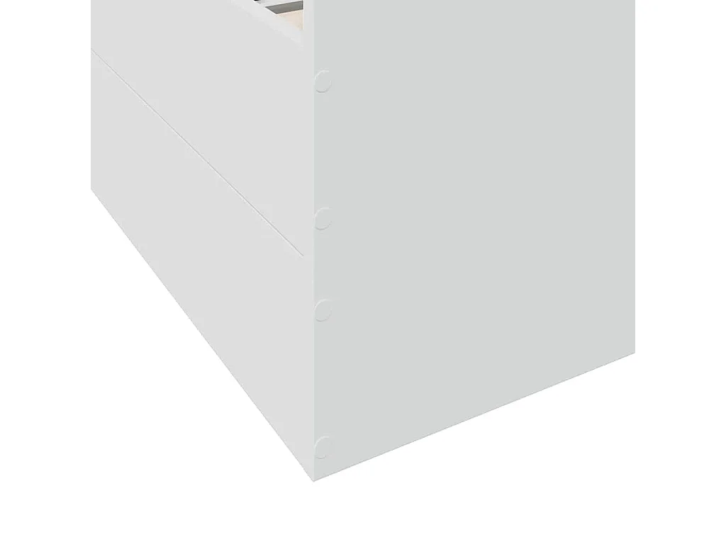 Cadre de lit avec tiroirs sans matelas blanc 160x200 cm