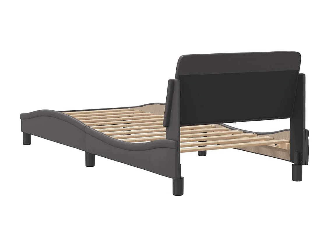 Bedframe "Dover" kunstleer grijs 80x200 cm