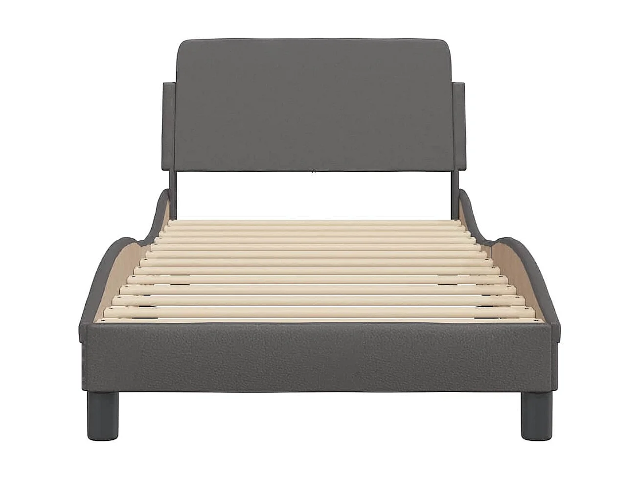 Bettgestell "Dover" Grau 80x200 cm Kunstleder